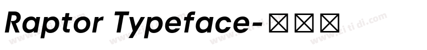Raptor Typeface字体转换